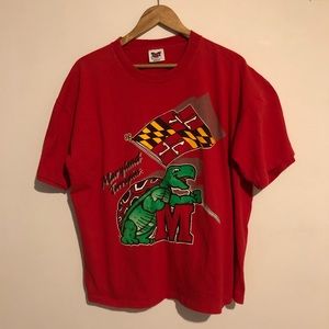 Vintage Maryland Terrapins Single Stitch‎ T-shirt Collegiate University Graphic
